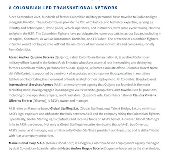 La firma colombiana señalada funciona