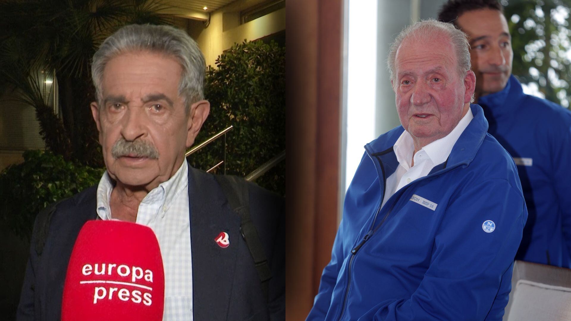 Miguel Ángel Revilla/Rey Juan Carlos. (Europa Press)