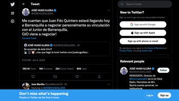 Juanfer Quintero está en Barranquilla