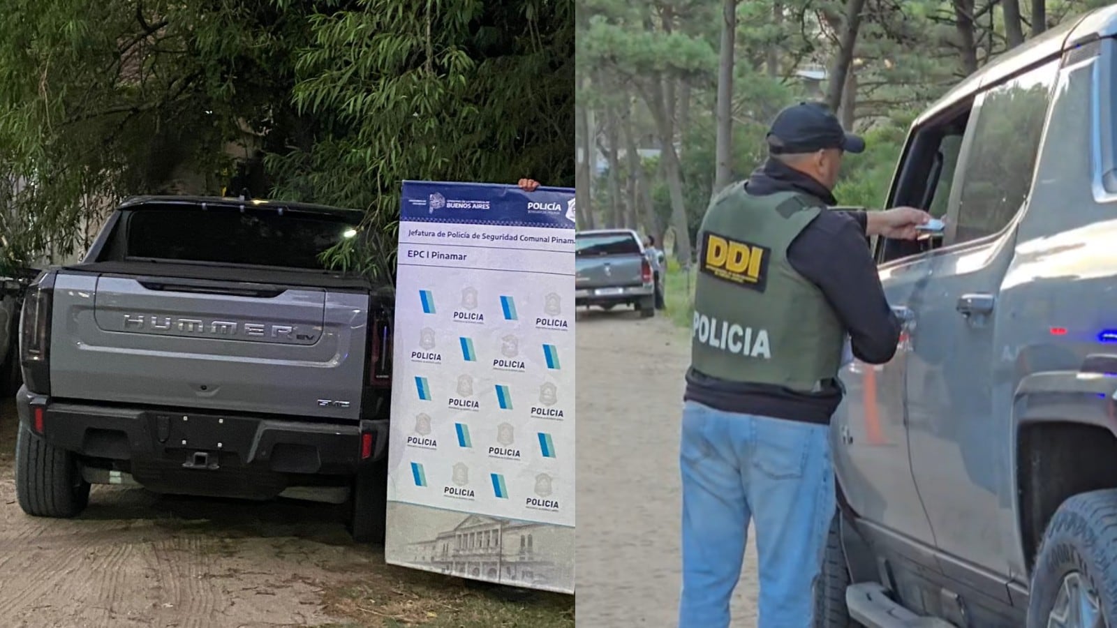 El procedimiento en La Frontera incluyó el trabajo conjunto de la Jefatura de Policía Comunal, DDI Pinamar, GAD, Infantería y otras áreas especializadas