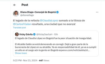 Diana Diago cuestionó la seguridad