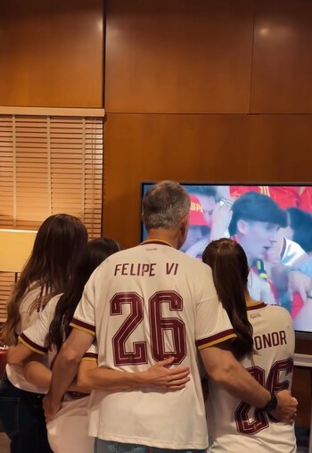 La familia real española durante la semifinal del Mundial 2026 (Casa Real)