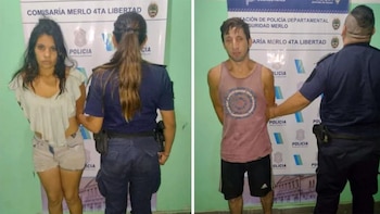 La pareja detenida.