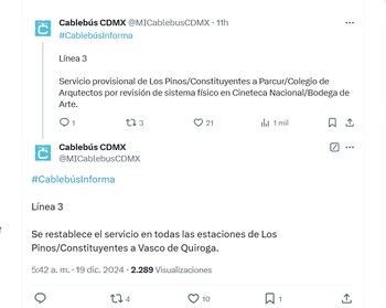 Suspendieron el servicio del Cablebús