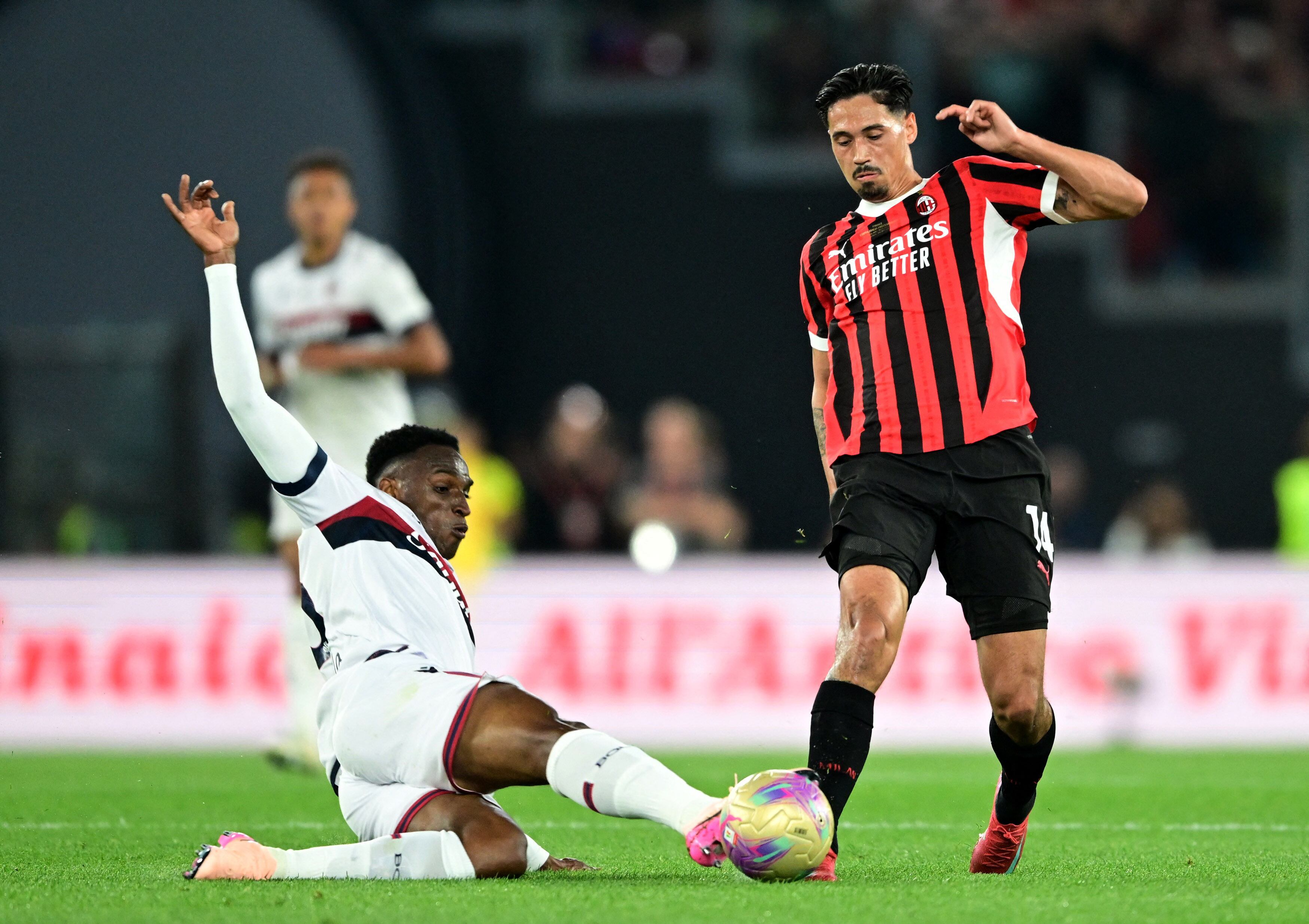 Soccer Football - Coppa Italia - Final - AC Milan v Bologna - Stadio Olimpico, Rome, Italy - May 14, 2025 AC Milan