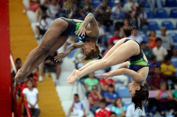 La delegación mexicana de clavados