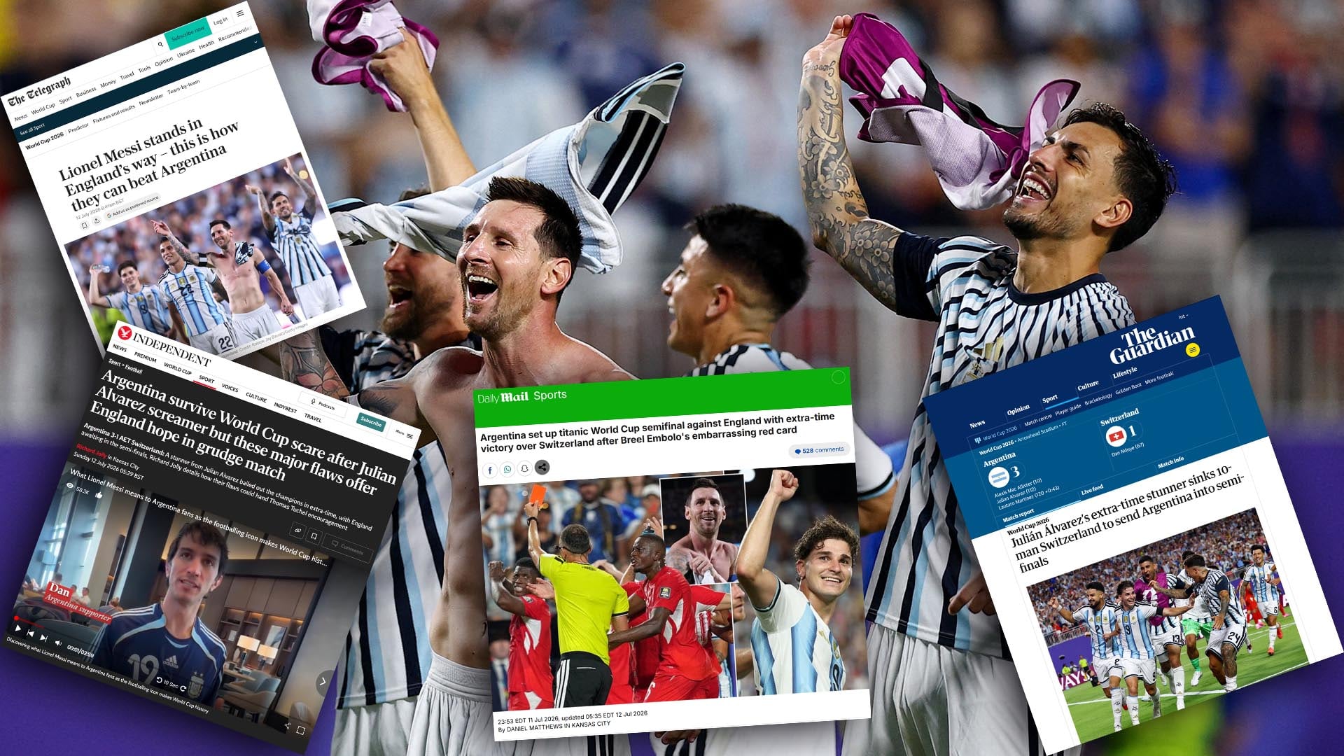 La prensa inglesa ya comenzó a hablar del cruce por semifinales