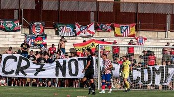 La pancarta de la hinchada