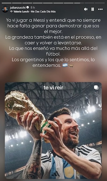 Julián Zucchi saca cara por Argentina tras perder la final y lanza fuerte mensaje: “Después hablamos”. Captura: IG Julián Zucchi.
