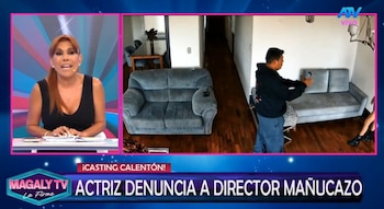 Magaly Medina confronta a Erick García Vilca por supuesto casting: “Tú representas a esa empresa”. Captura: Magaly TV La Firme.