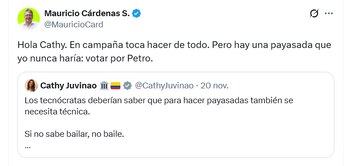 Cárdenas le recordó su apoyo