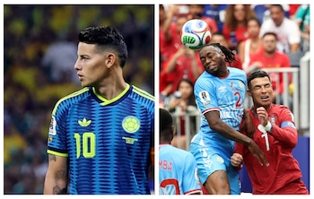 James Rodríguez disputa su tercera Copa del Mundo en su carrera, mientras que Aaron Wan Bissaka lo hace en la primera-crédito Raquel Cunha-Troy Taomina/Imagn Images-REUTERS
