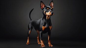 Pinscher Miniatura mostrando su