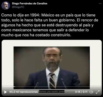 "Hace falta un buen gobierno",
