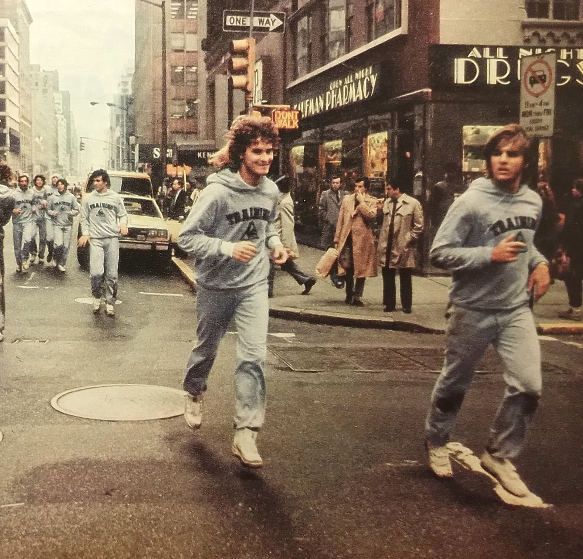 Rubén Insúa y Jorge Rinaldi corriendo por la calles de Nueva York