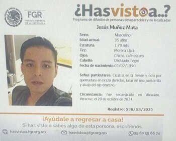 La familia de Jesús Muñoz Mata pagó el rescate exigido por los secuestradores, pero nunca lograron su liberación (IG)