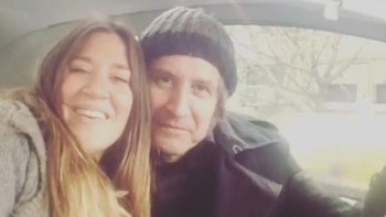 Jimena Baron con su padre,