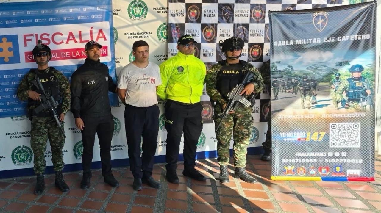 La captura de alias Cuba fue posible tras labores de inteligencia del Gaula Militar Eje Cafetero y la coordinación con organismos de investigación judicial - crédito Policía Nacional de Colombia