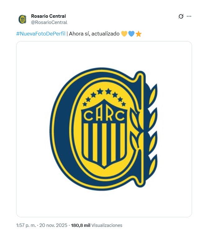 Uno de los posteos de Rosario Central