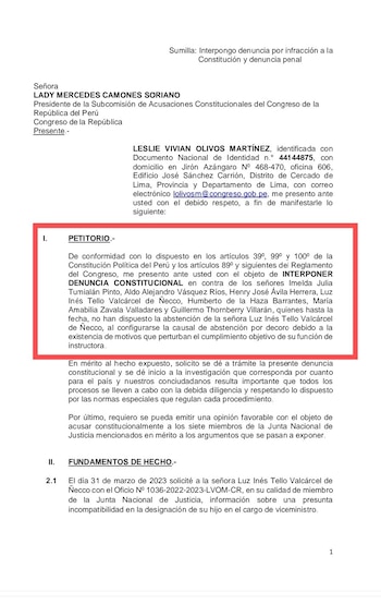 Denuncia Constitucional