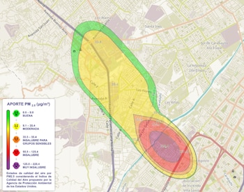 Incendio en Comas: gases contaminantes