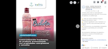 El nombre "Bichota" fue usado como estrategia de mercadeo, sin relación comercial alguna con la cantante Karol G - crédito Invima