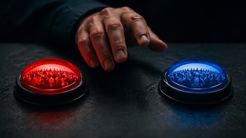¿Apretás el botón rojo o el azul?: el dilema que dividió internet
