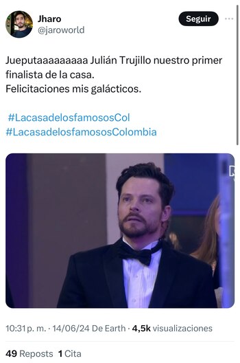 El actor es el primer