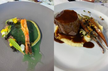 La entrada y el plato