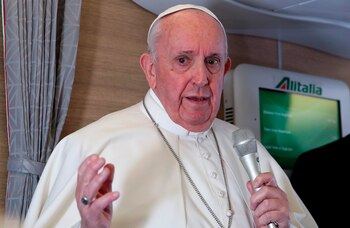 En la imagen, el papa