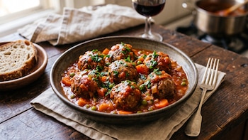 Receta de albóndigas de carne con verduras, rápida y fácil