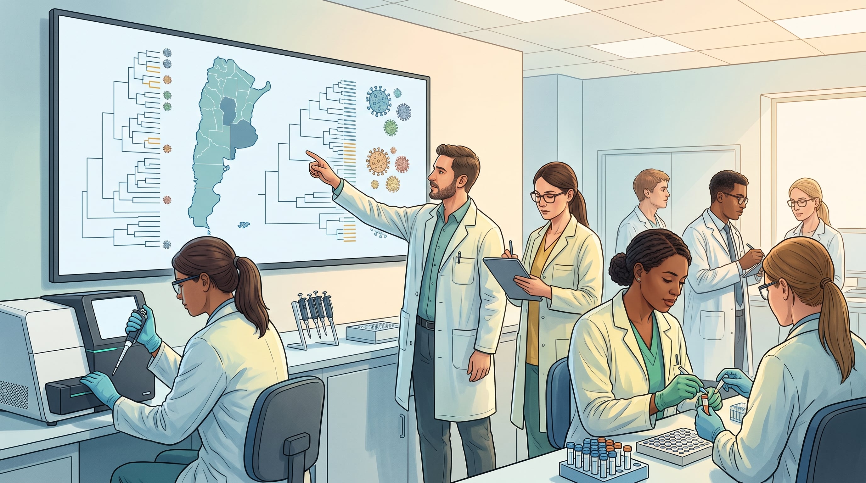 La detección de tres casos de BA.3.2 en la provincia de Buenos Aires puso bajo observación la evolución del SARS-CoV-2 en Argentina. (Imagen Ilustrativa Infobae)