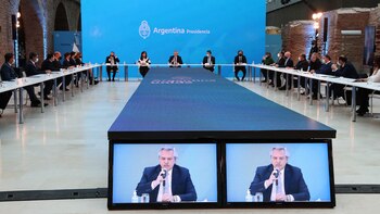 Alberto Fernández en el anuncio