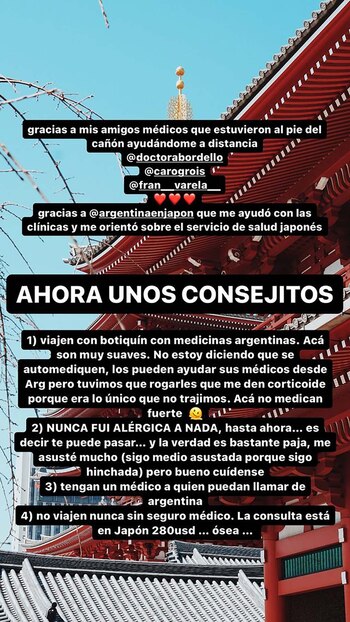 Sofia Pachano, en Japón