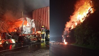 Tractocamión fuera de control se