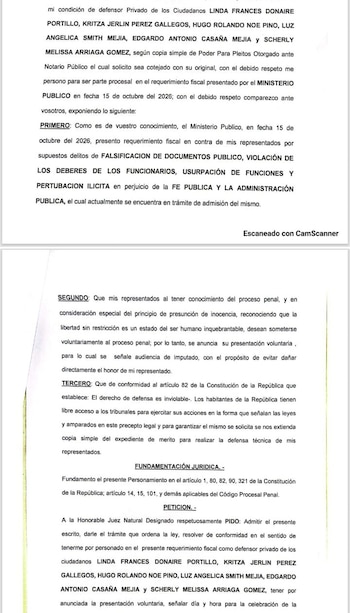 CSJ confirma requerimiento para Redondo y exmiembros de comisión permanente