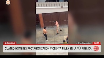 Extintores al aire, pelea a puño limpio y vidrios rotos: la batalla campal que se hizo viral en Surquillo