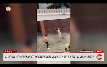 La pelea entre cuatro hombres desata violencia en una calle de Surquillo