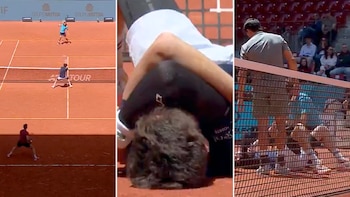 Polémica en Madrid: el pelotazo de Stefanos Tsitsipas que noqueó al compañero de Guido Andreozzi en un partido de dobles