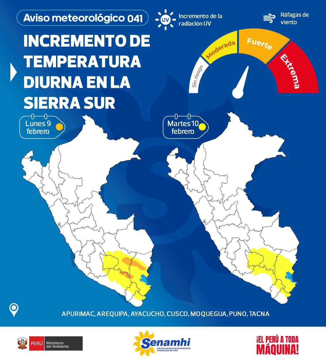 Gráfico del Senamhi.