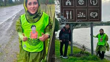 Una madre chilena caminó un