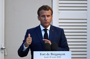 El presidente francés Emmanuel Macron