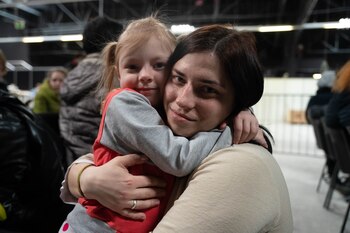 María y su pequeña hija