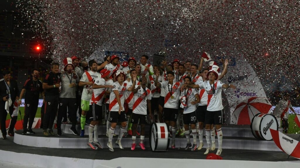 Lucas Beltrán formó parte del equipo de River que se consagró campeón de la Supercopa Argentina en 2019 (Crédito: Conmebol)