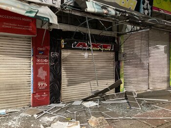 Así quedaron los comercios cercanos