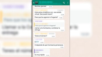 “Estoy al teléfono con una