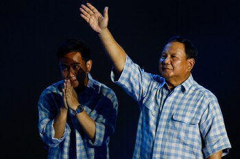 El candidato presidencial Prabowo Subianto