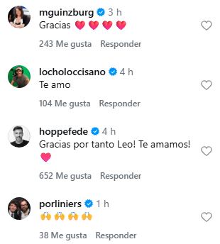 Malena Guinzburg, Locho Loccisano, Fede Hoppe y Liniers también se sumaron a los mensajes de afecto para Lionel Messi tras el anuncio de su retiro de la Selección Argentina