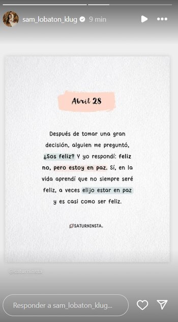 Samahara Lobatón comparte reflexión sobre