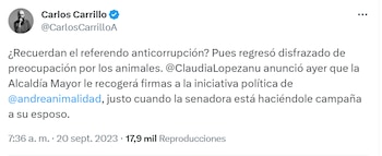 El trino denuncia que el